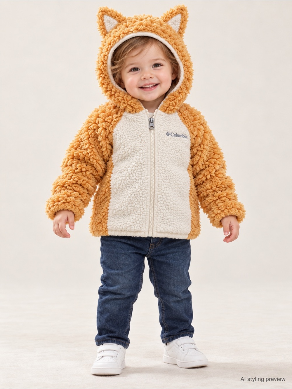 Columbia Kids' Teddy Sherpa Jacket - Honey & Cream